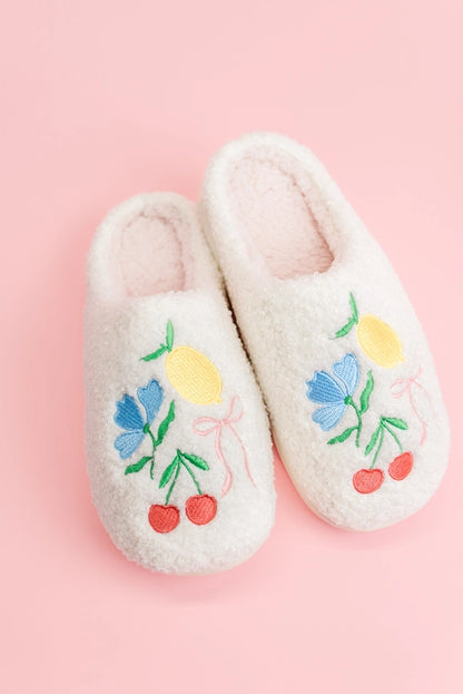 Fruit Cocktail Plush Slippers - Rock Paper Scissors