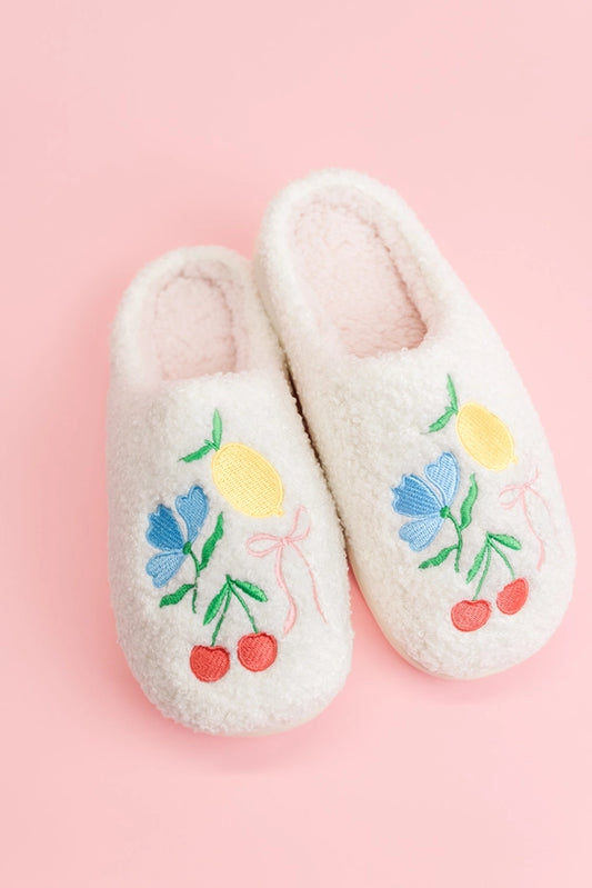 Fruit Cocktail Plush Slippers - Rock Paper Scissors