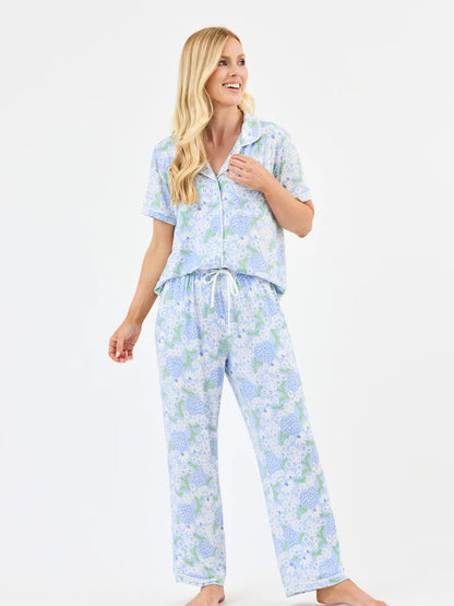Charlotte Pants Set Daisy Chain Blue - Mary Square