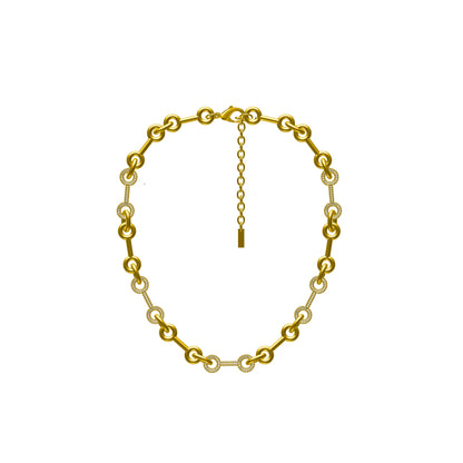 Pave Bar Link Necklace - Adriana Pappas Designs