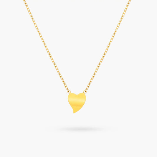 Dear To My Heart Necklace Gold - Love You More