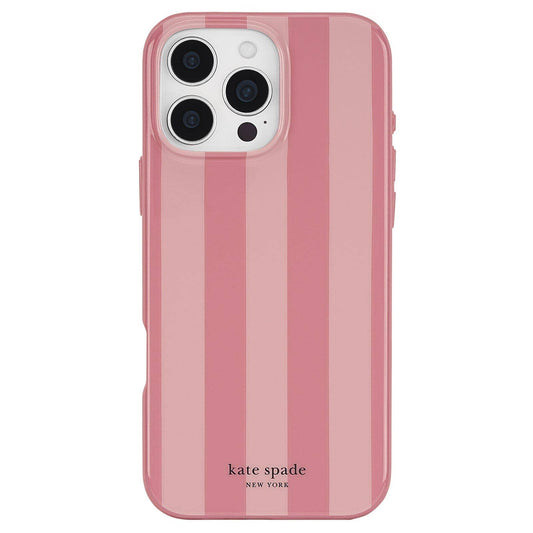 MagSafe Phone Case iPhone 16 Pro Max Stripe Rose Coral - Kate Spade