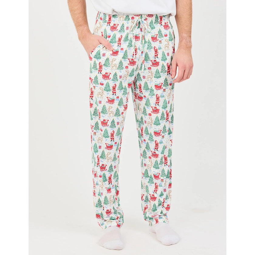 Mens Pajama Pant Tidings and Toile Multi - Mary Square