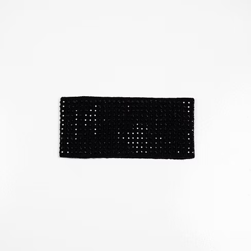 Crystal Knit Headband Black - Mitchie's