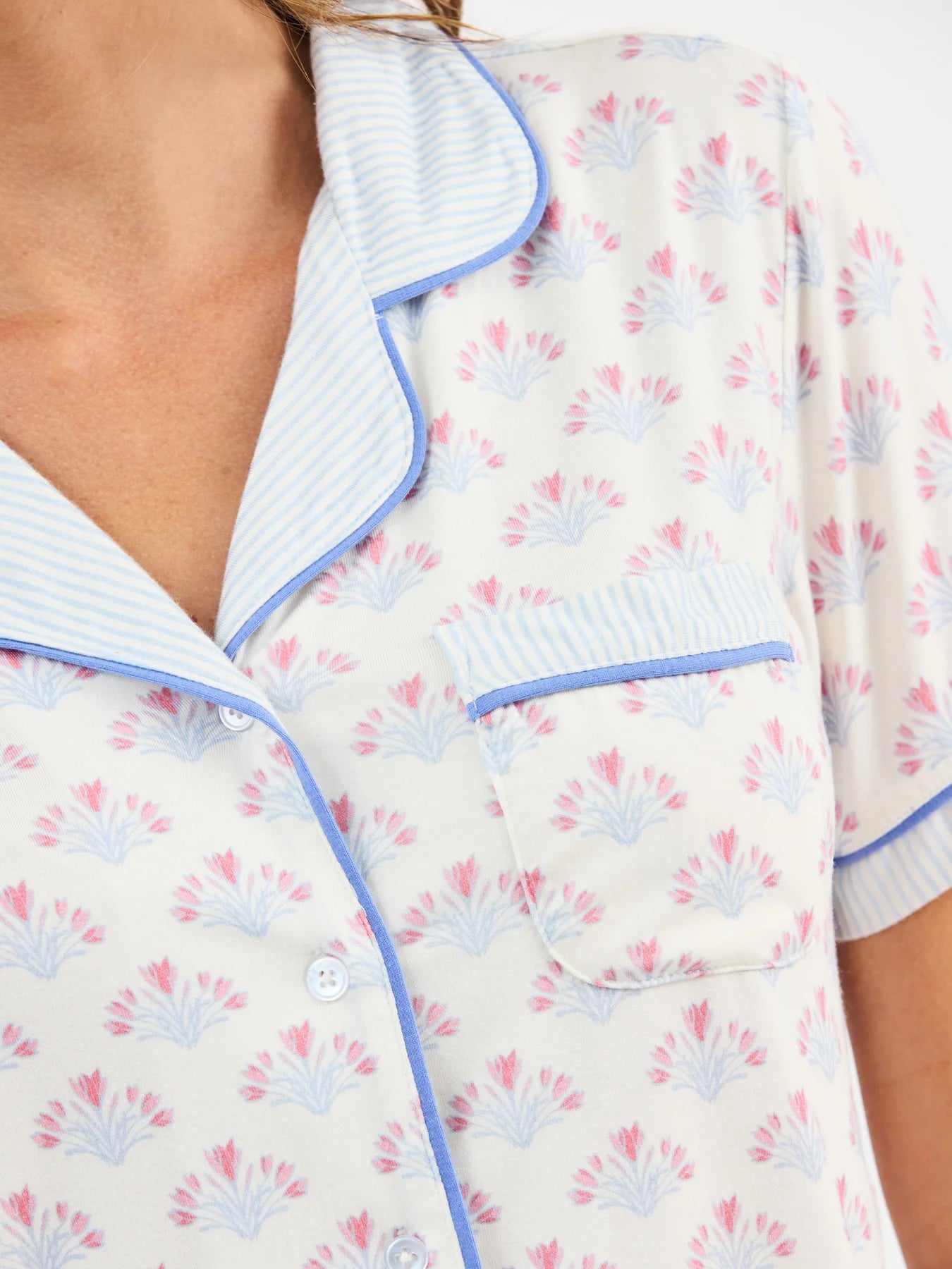 Charlotte Shorts Set Belle Blooms White - Mary Square