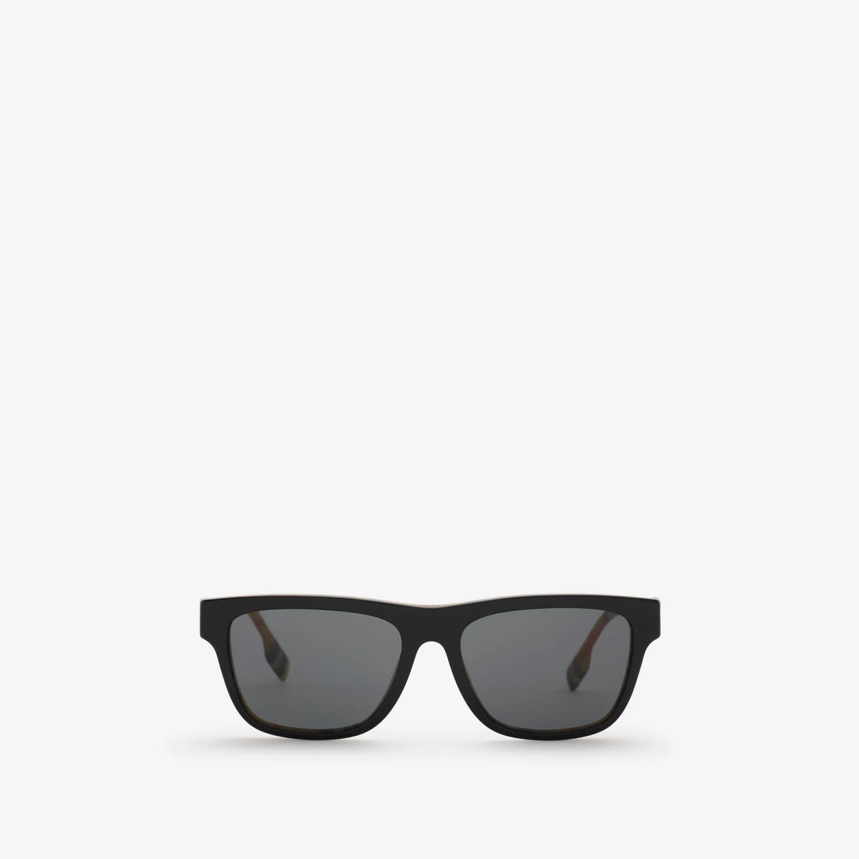 Check Rectangular Sunglasses Black/Vintage Check - Burberry