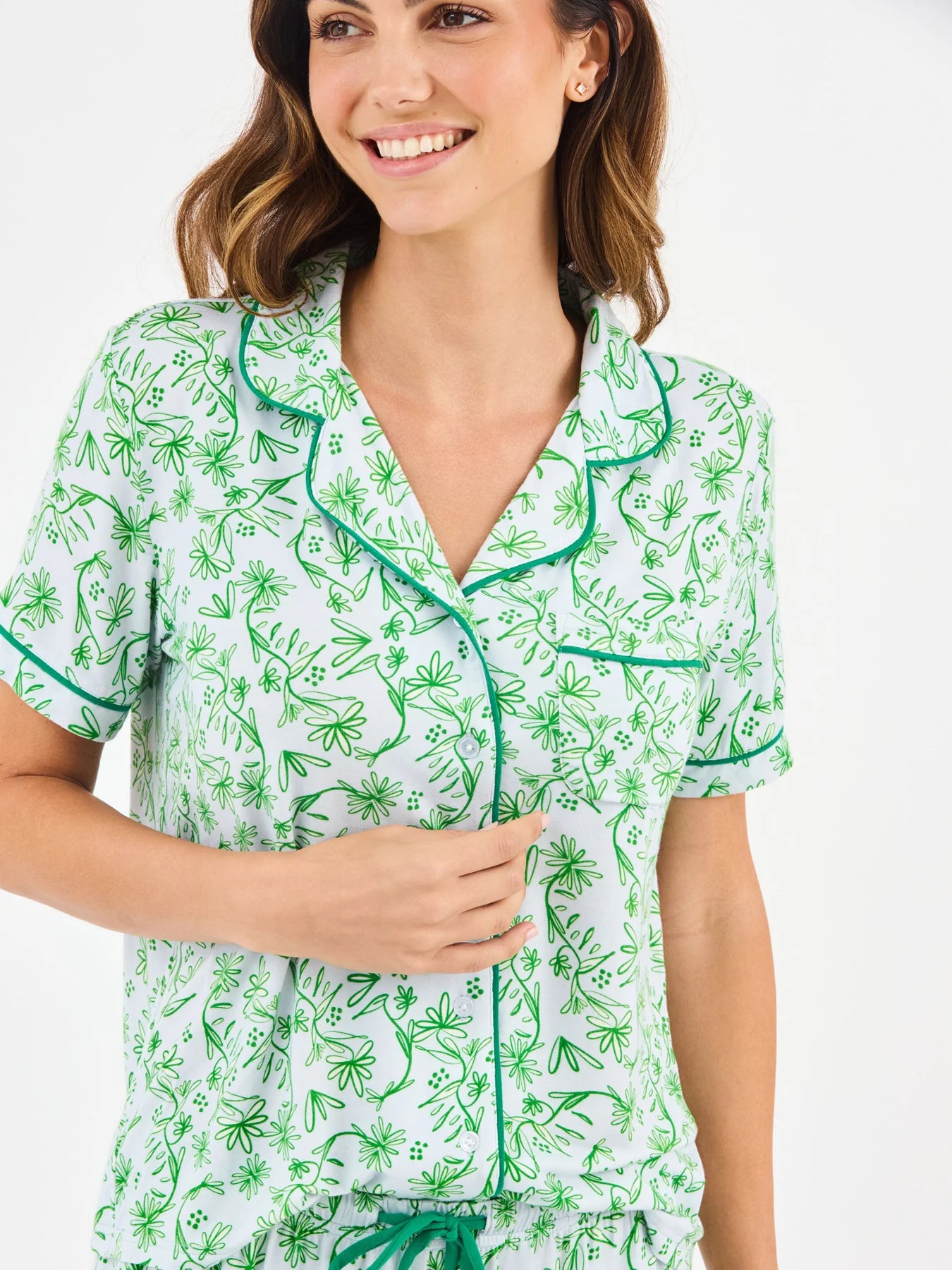 Charlotte Pants Set Laurel Blooms Light Blue - Mary Square