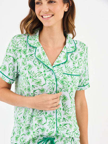 Charlotte Pants Set Laurel Blooms Light Blue - Mary Square