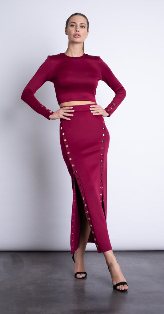 Lilibeth Snap Midi Set Grape - Karina Grimaldi