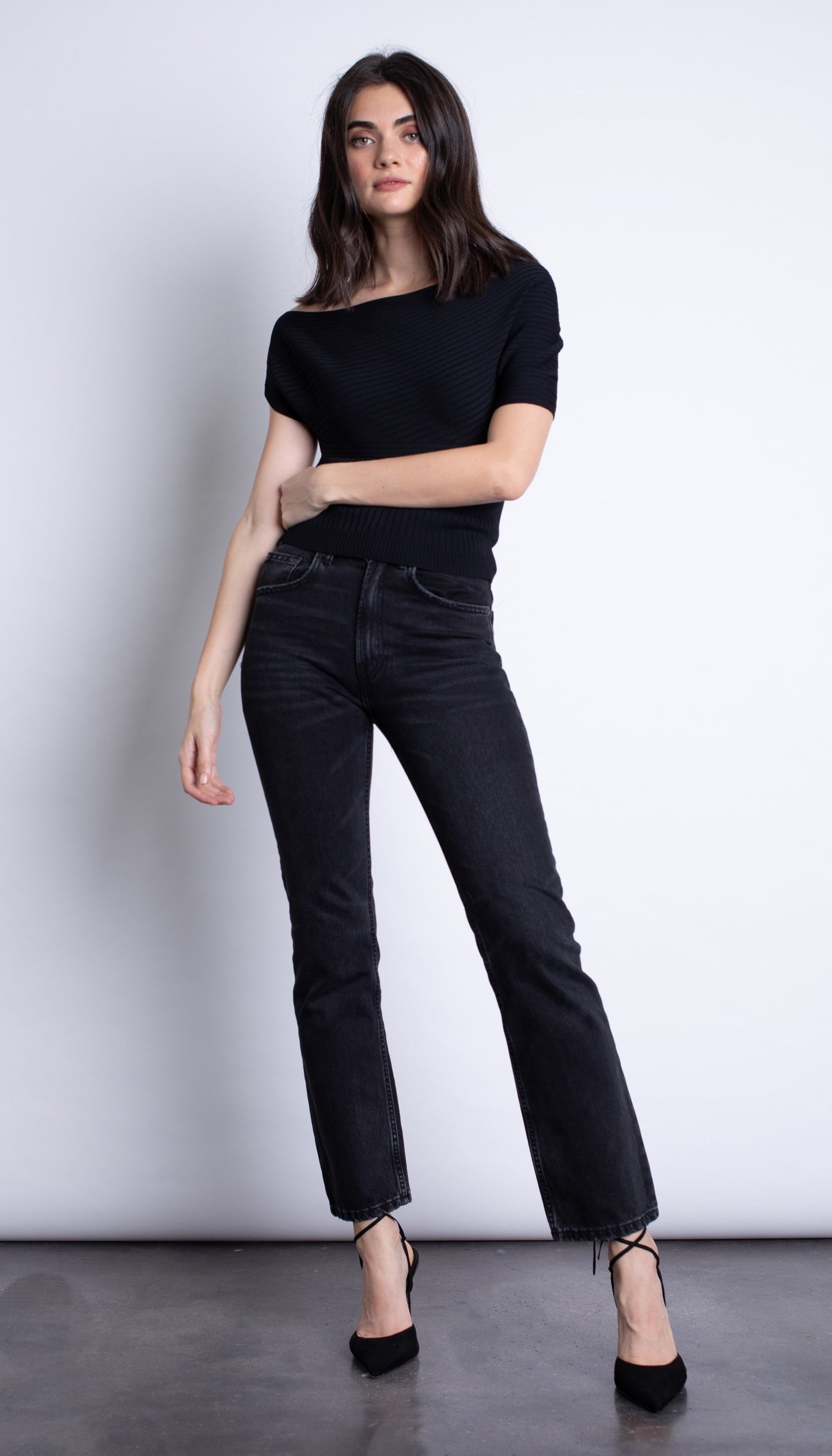 Natalia Knit Top Black - Karina Grimaldi