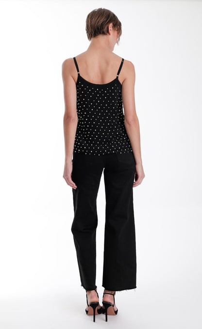 Chloe Beaded Top Black - Karina Grimaldi