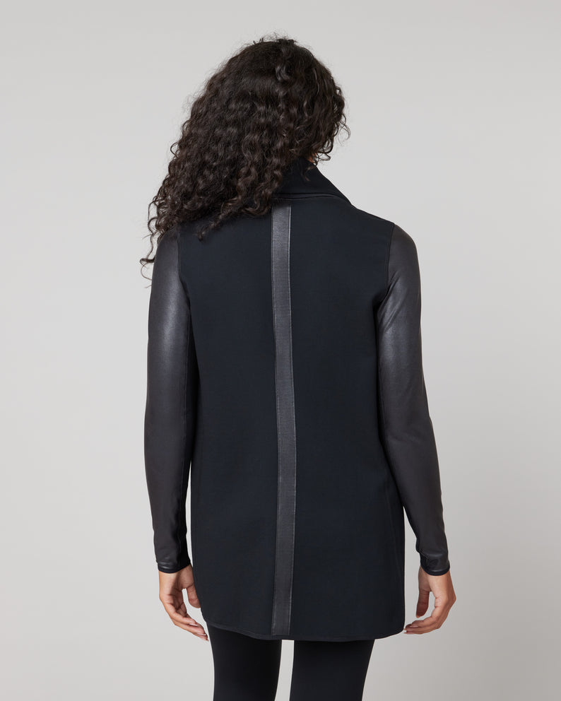 Drape Front Jacket Very Black - SPANX – Jackie Z Style Co.