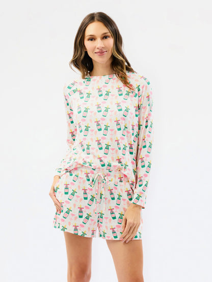 Annie Short Pajama Set Champagne Toast - Mary Square