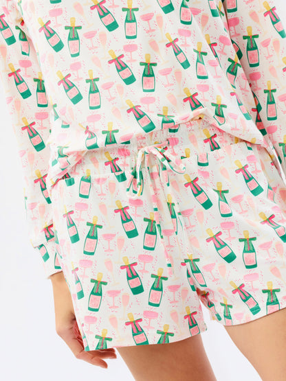 Annie Short Pajama Set Champagne Toast - Mary Square