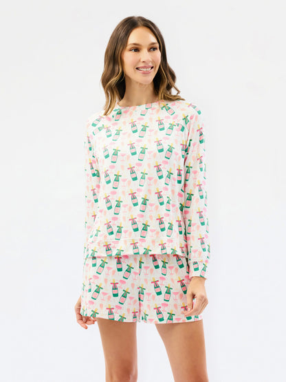Annie Short Pajama Set Champagne Toast - Mary Square