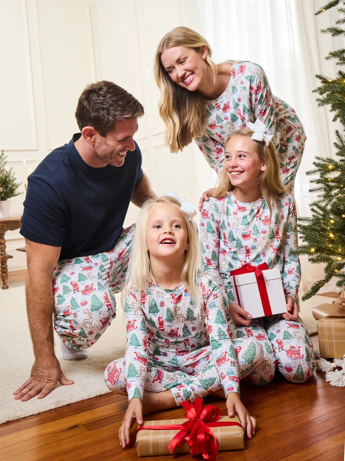Kids Pajama Set Tidings and Toile Multi - Mary Square