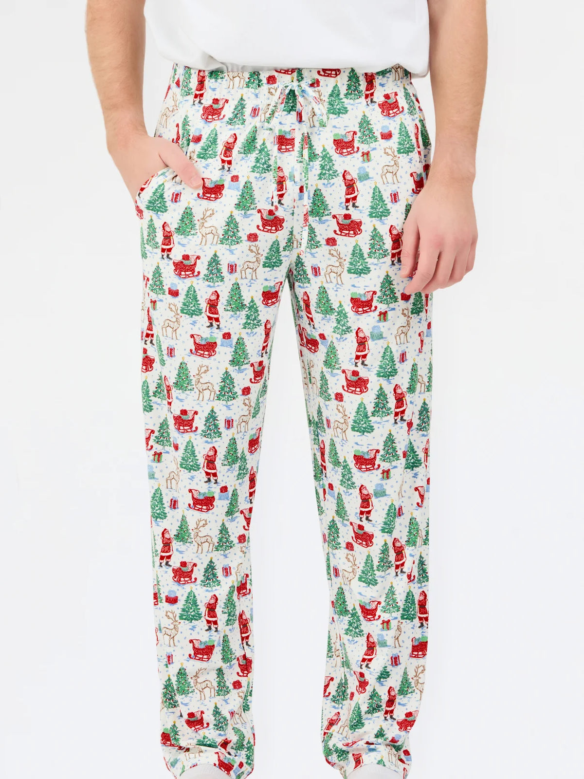 Mens Pajama Pant Tidings and Toile Multi - Mary Square
