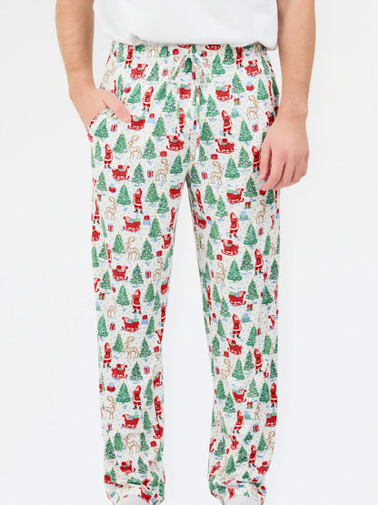 Mens Pajama Pant Tidings and Toile Multi - Mary Square