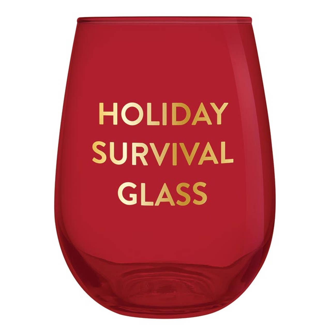 Wine Glass Holiday Survival Glass - Slant Collections