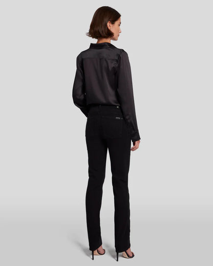 Kimmie Straight Rinsed Black - 7 For All Mankind