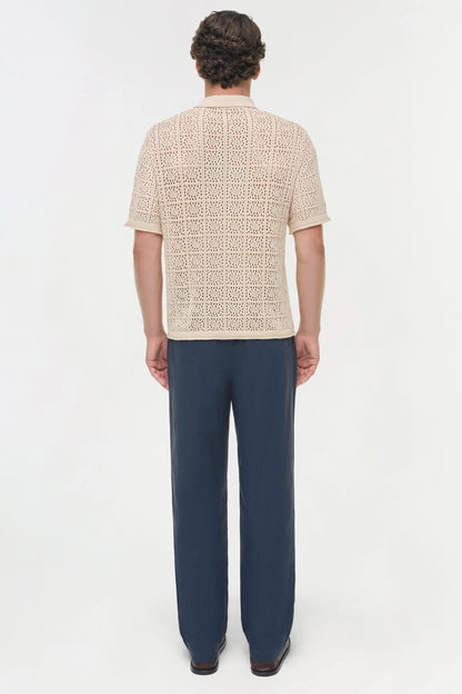 Billy Open Knit Shirt Beige - Simkhai
