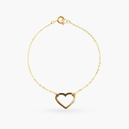 Follow Your Heart Silhouette Bracelet Gold - Love You More