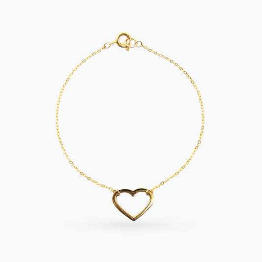 Follow Your Heart Silhouette Bracelet Gold - Love You More