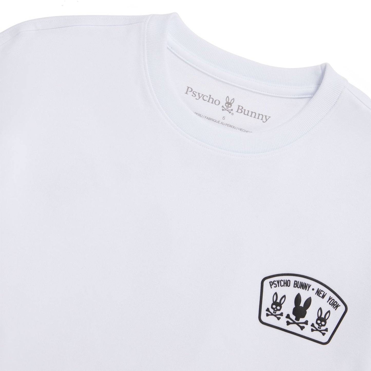 Lambert Heavy Weight Relaxed Fit Graphic Tee White - Psycho Bunny