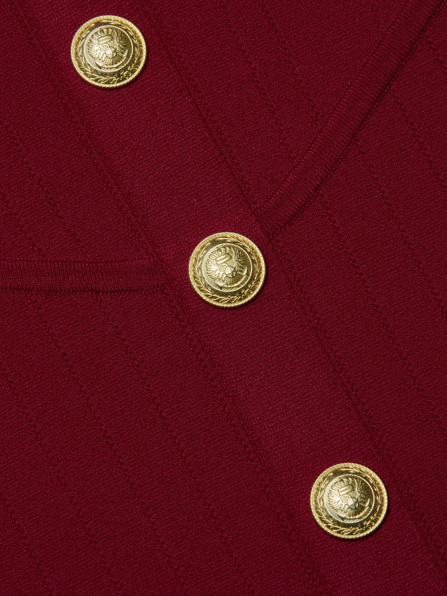 Soleil Knit Dress Black Cherry/Gold - L'AGENCE