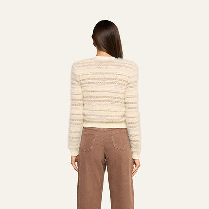Ariadne Cardigan Ecru/Natural Multi - L'AGENCE