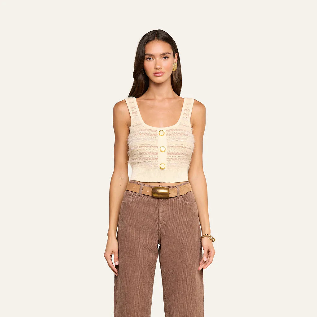 Galene Tank Ecru/Natural Multi - L'AGENCE