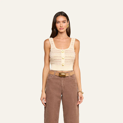 Galene Tank Ecru/Natural Multi - L'AGENCE