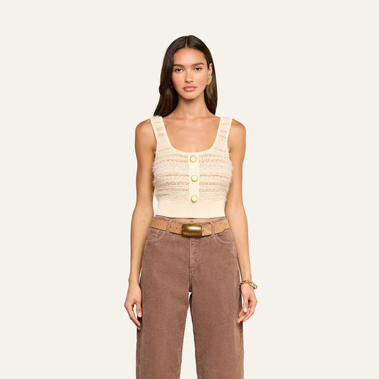Galene Tank Ecru/Natural Multi - L'AGENCE