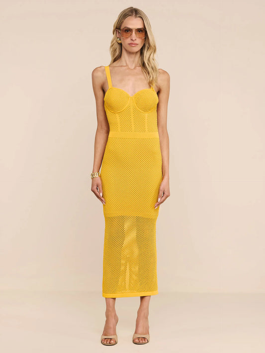 Michelle Knit Dress Golden Spice - L'AGENCE