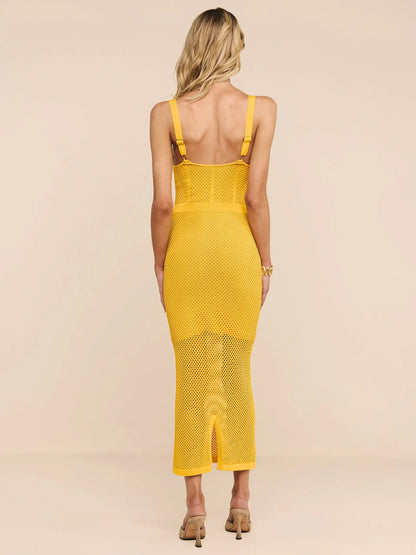 Michelle Knit Dress Golden Spice - L'AGENCE