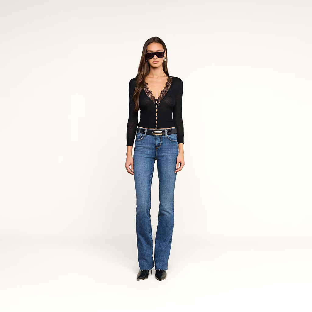 Eluna Cardigan Top Black - L'AGENCE