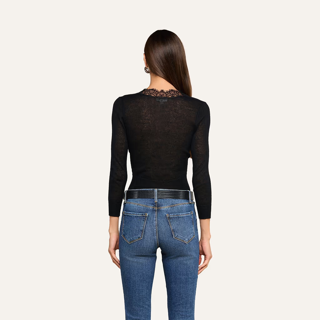 Eluna Cardigan Top Black - L'AGENCE