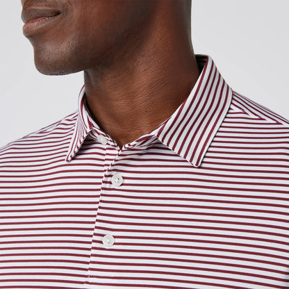 Versa Polo Maroon Stripe - Mizzen + Main