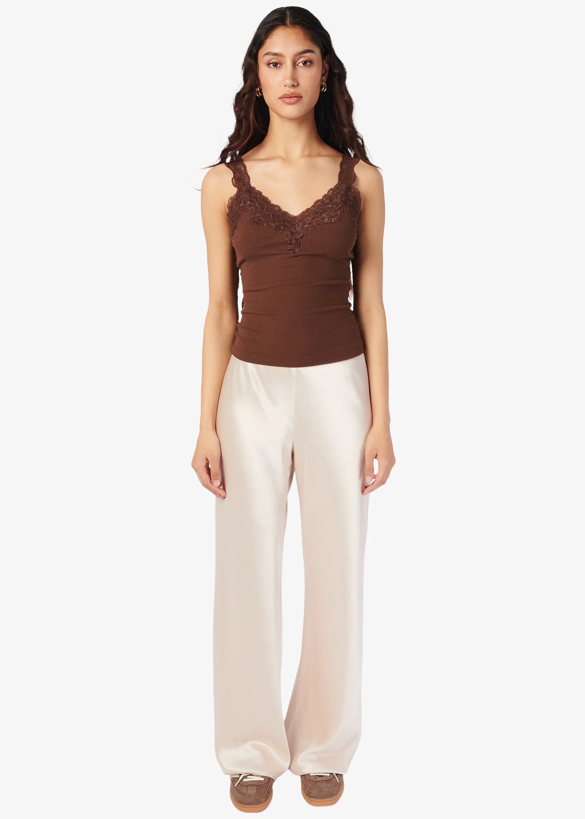Lani Rib Knit Tank Malt - CAMI NYC