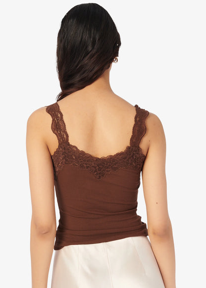 Lani Rib Knit Tank Malt - CAMI NYC