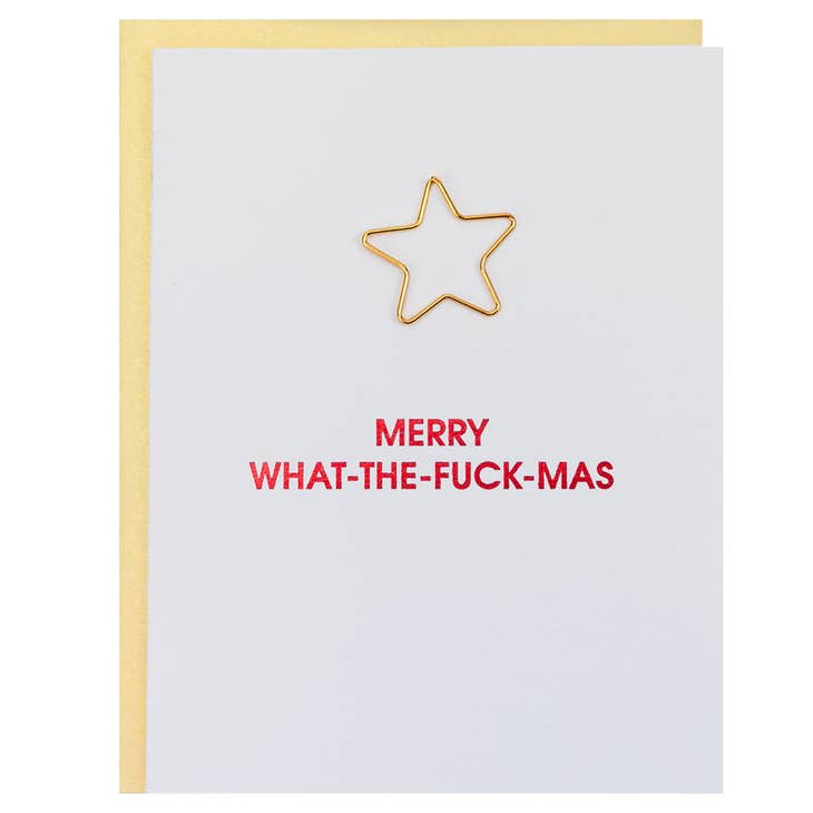 "Merry WTF-Mas" Star Paper Clip Card - Chez Gagne