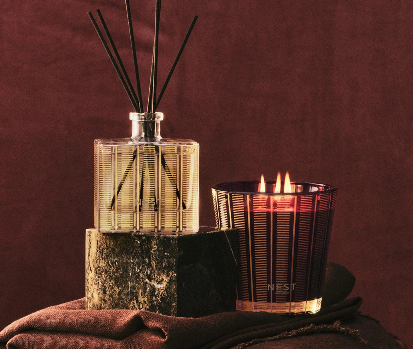 Autumn Plum 3-Wick Candle - Nest