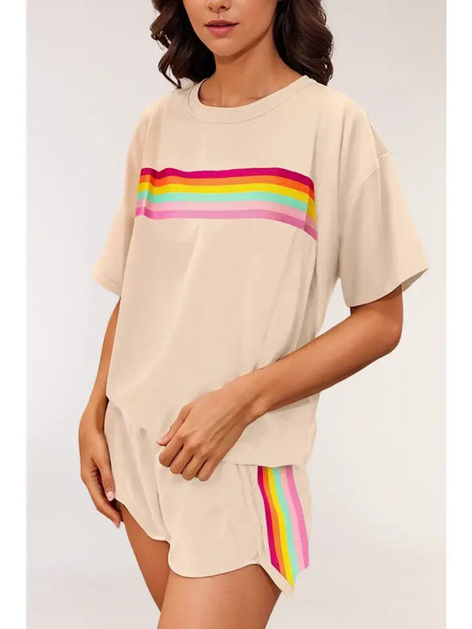 Lounge Short Set Beige - Jackie Z Style Co.