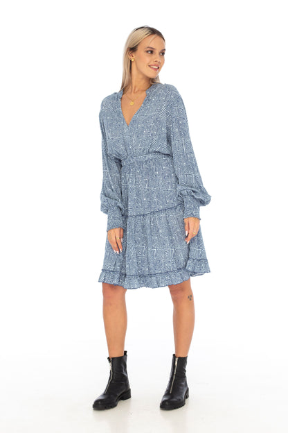 Namibia Winter Paris Dress Indigo - Skemo