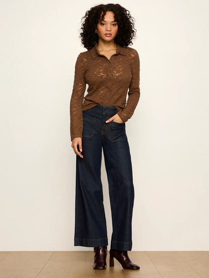 Dreamer Lace Shirt Cocoa Powder - Sanctuary
