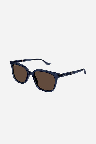 小物 GUCCI sunglasses Blue Square Frame Men's Square Sunglasses Blue - Gucci