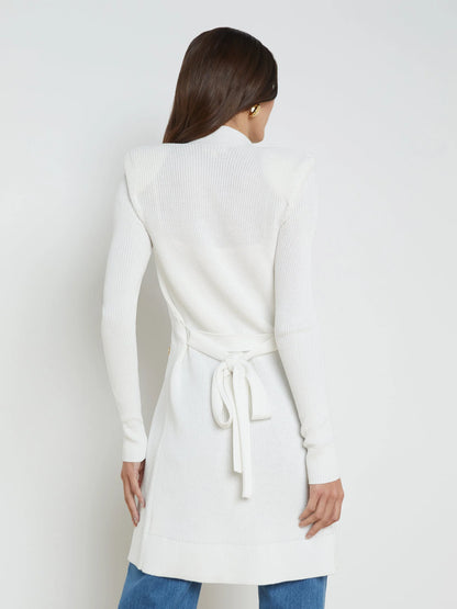 Noe Double-Breasted Cardigan White - L'AGENCE