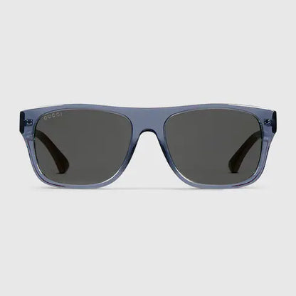 Mens Square Sunglasses Transparent Blue - Gucci