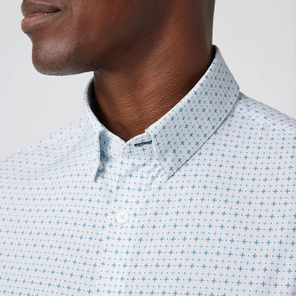 Leeward Dress Shirt White Hatch Mark - Mizzen + Main