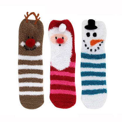 Fuzzy Holiday Socks Reindeer - Cozy Cuties